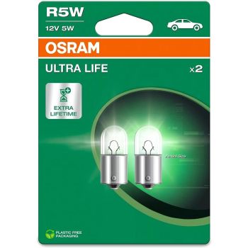 12V BA15S PIRN 5W R5W ULTRA LIFE BLISTER 2TK OSRAM