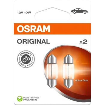 12V SV8.5-8 PIRN 10W 31MM ORIGINAL BLISTER 2TK OSRAM