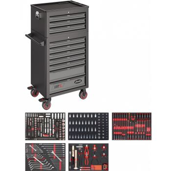 TOOL TROLLEY SERIES L ? WITH ASSORTMENT AND TOOL CHEST ? 344 PIECES