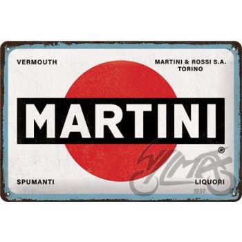 TINNIMÄRK 20x30 MARTINI LOGO VALGE 22346