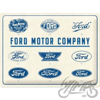 Märk (plekist) 30x40 Ford logo evolutsioon
