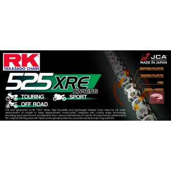 RK 525XRE XW-ringchain +CLF(rivet l.)