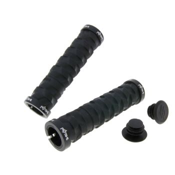 n8tive double lock-on grip set ROCK 130mm - black
