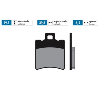 brake pads Polini organic for Race for Aprilia Malaguti MBK Piaggio Yamaha