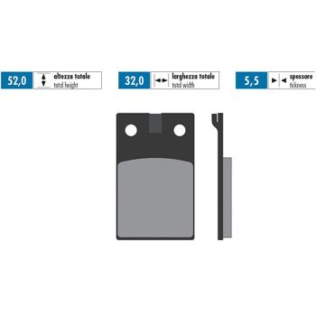 brake pads Polini organic for Malaguti F12 Phantom, Crosser, Simson S 53, S 83