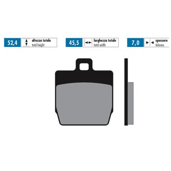 brake pads Polini organic for Yamaha Aerox, MBK Nitro