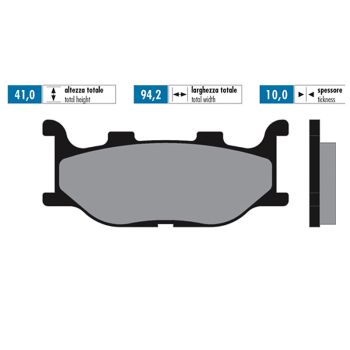 brake pads Polini organic for Italjet Jupiter, Yamaha Majesty, MBK Skyliner
