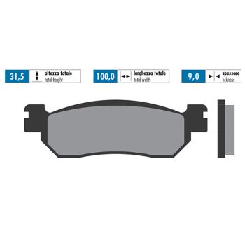 brake pads Polini organic for MBK CityLine, Skyliner, Yamaha Majesty