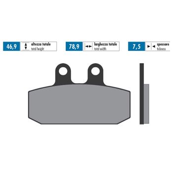 brake pads Polini organic for Aprilia, Honda, Derbi, Malaguti