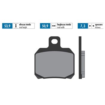 brake pads Polini organic for Aprilia RS, CPI GTR, Peugeot Speedfight 3