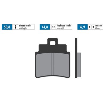 brake pads Polini organic for Kymco KXR, MXU, Maxxer, SYM GTS