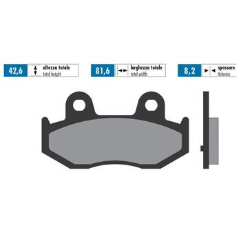 brake pads Polini organic for Suzuki Burgman 250, 400 01-06
