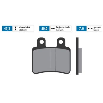 brake pads Polini organic for Italjet Jet Set, Peugeot Elystar, Yamaha DT