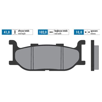 brake pads Polini organic for Yamaha Majesty 400, T-Max 500