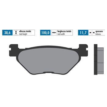 brake pads Polini organic for Yamaha T-Max 500