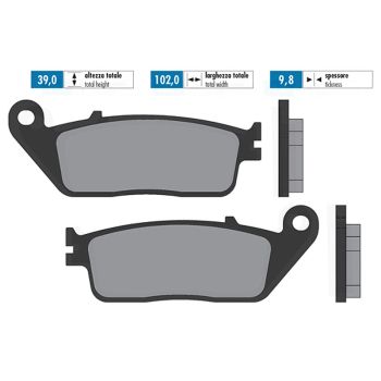 brake pads Polini organic for Honda Silver Wing