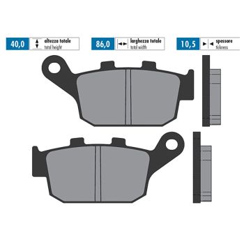 brake pads Polini organic for Honda Foresight, Pantheon