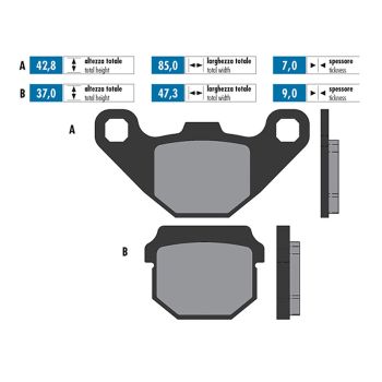 brake pads Polini organic for Gilera Stalker Storm