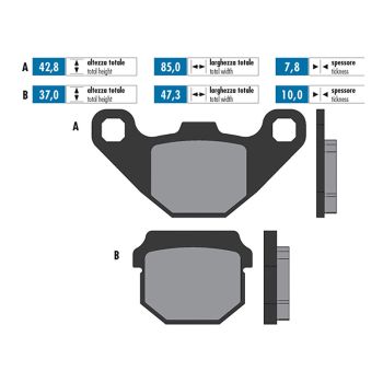 brake pads Polini organic for CPI Hyosung Keeway Peugeot