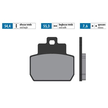 brake pads Polini organic for Piaggio Beverly 400, X-Evo, MP3, X8, X9
