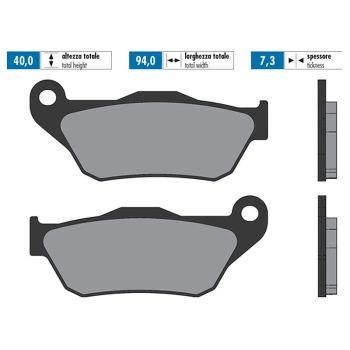 brake pads Polini organic for Yamaha X-Max, MBK Skycruiser
