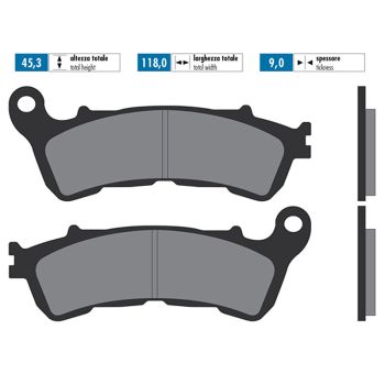 brake pads Polini organic for Honda Forza, S-Wing FES, Suzuki Burgman, Sixteen