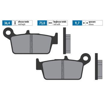 brake pads Polini organic for Kymco Curio, Fever ZXI, ZXII, KB50, Top Boy, Honda Lead, Shadow