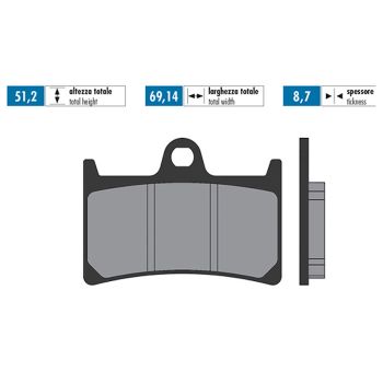 brake pads Polini organic for Yamaha T-Max 530