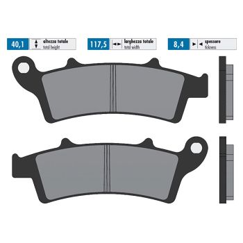 brake pads Polini organic for Aprilia Atlantic, Kymco People GT