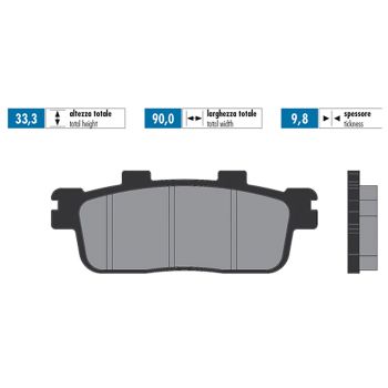 brake pads Polini organic for Kymco Downtown 125, 300