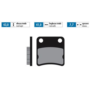 brake pads Polini organic for Honda Dio, Daelim Message, Cordi, Five