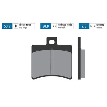 brake pads Polini sintered for Aprilia SR50, Scarabeo, Baotian BT49QT
