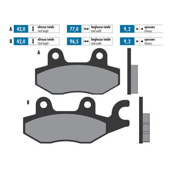 brake pads Polini sintered for Hyosung, Kymco, Rex