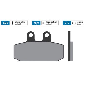 brake pads Polini sintered for Aprilia, Honda, Derbi, Malaguti