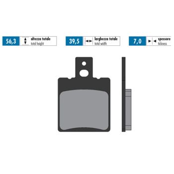 brake pads Polini sintered for Aprilia RS 50, 125, RX 50, Beta Tempo, Quadra, Cagiva Mito 125
