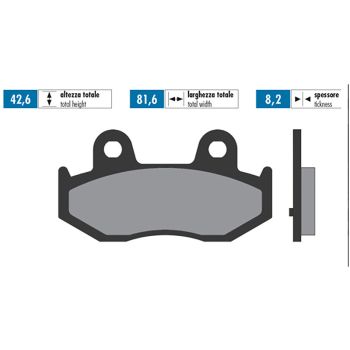 brake pads Polini sintered for Suzuki AN Burgman 250, 400 01-06