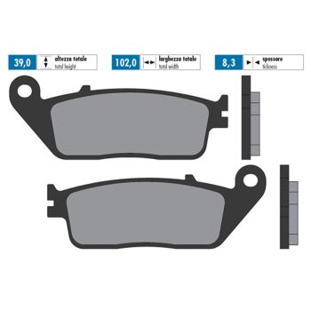 brake pads Polini sintered for Daelim, Honda, Yamaha