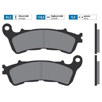brake pads Polini sintered for Honda Forza, S-Wing FES, Suzuki Burgman, Sixteen