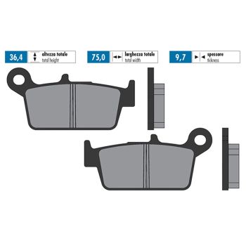 brake pads Polini sintered for Kymco Curio, Fever ZXI, ZXII, KB50, Top Boy, Honda Lead, Shadow