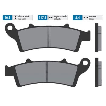 brake pads Polini sintered for Aprilia Atlantic, Kymco People GT