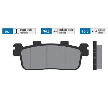 brake pads Polini sintered for Kymco K-XCT, People GT, S, X-Citing, New
