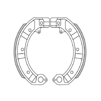 brake shoe set Polini 150x24mm for drum brake for Vespa PK 50/80/125, PX, LML Star 125/150/200