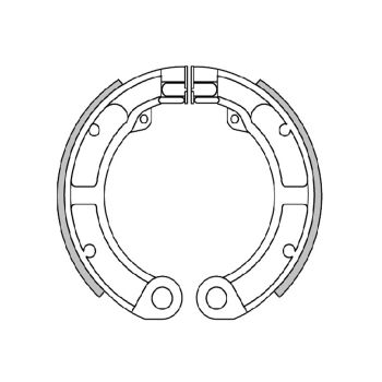 brake shoe set Polini 125x20mm for drum brake for Vespa V50 (9 Zoll)