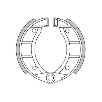 brake shoe set Polini 90x18mm w/ springs for drum brake for Piaggio / Vespa Ciao, Bravo, Grillo, SI, Vespino