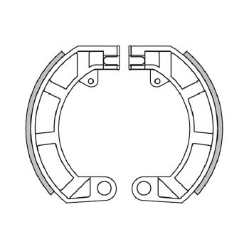brake shoe set Polini 150x24mm rear for drum brake for Vespa 50, Special, ET3