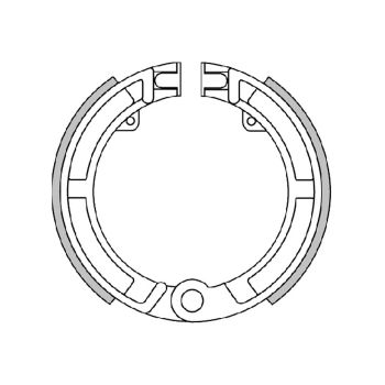 brake shoe set Polini 125x17mm front for Vespa PK, Primavera, Special, V50, Super 125/150, Ape 50/125/175