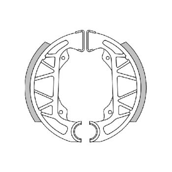 brake shoe set Polini 100x20mm w/ springs for drum brake for Piaggio Free, NRG, TPH/Typhoon 50, Zip Base 25/50