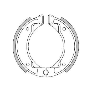 brake shoe set Polini 110x25mm w/ springs for drum brake for MBK Booster, Yamaha BWs
