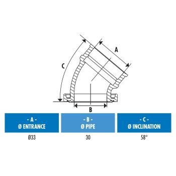 sisselaskekollektor Polini 360 30/33mm Piaggio jaoks koos 26-28mm Mikuni VM karburaatoriga