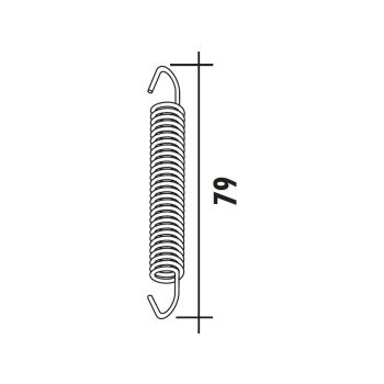 väljalaskesüsteemi vedru Polini koos vibratsioonisummutiga 79mm